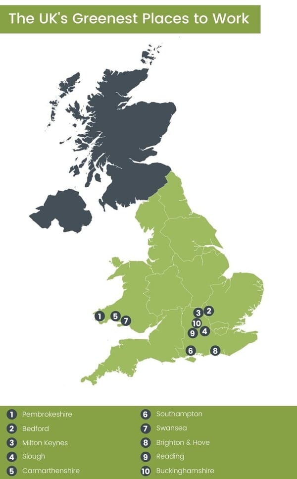 Sustainability in Business & the Greenest Places to Work - UK & US Sustainability in Business & the Greenest Places to Work - UK & US