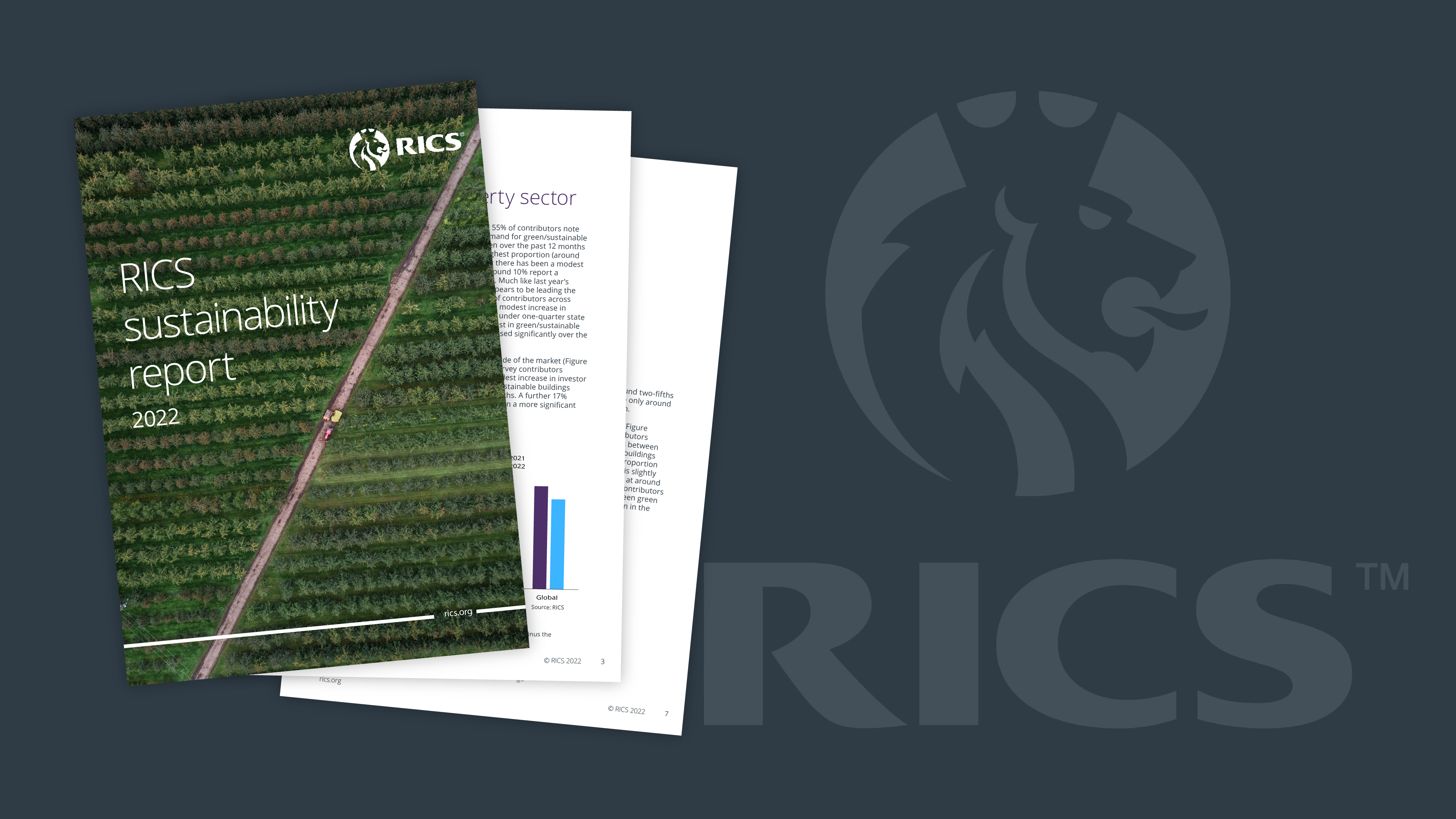What does the RICS Sustainability Report tell us about technology adoption in the property industry?